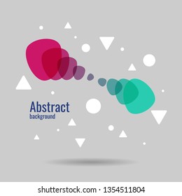 Abstract color background of plastic shape with transparent gradient. Colorful vector illustration.