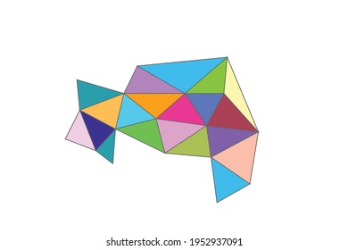 abstract color background with polygon shape 