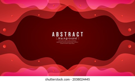 Abstract Color background ,Red frame with pink gradient on a dark red background with copy space for text , Modern background design for presentation design , illustration Vector EPS 10