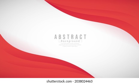 Resumen Fondo de color , curvas de balanceo rojas sobre un fondo blanco con espacio de copia para texto , Diseño de fondo moderno para el diseño de la presentación , ilustración Vector EPS 10