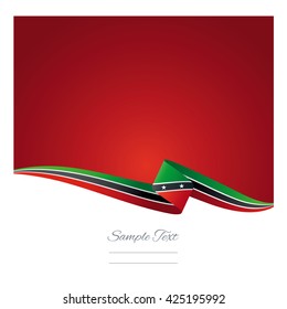 Abstract color background saint kitts and nevis flag vector