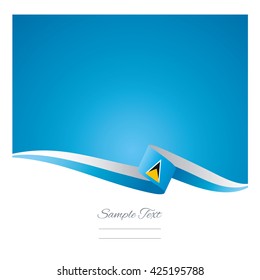 Abstract color background saint lucia flag vector