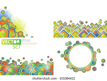 Abstract color background  set