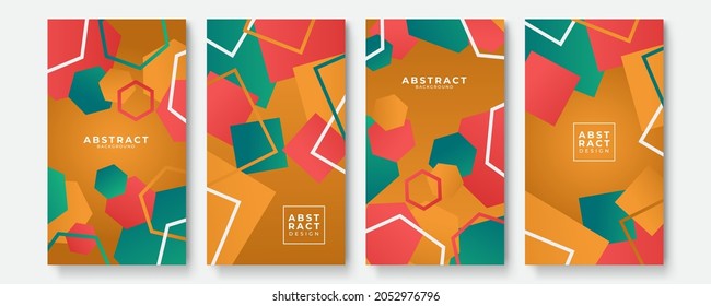 Abstract color background set for creative design