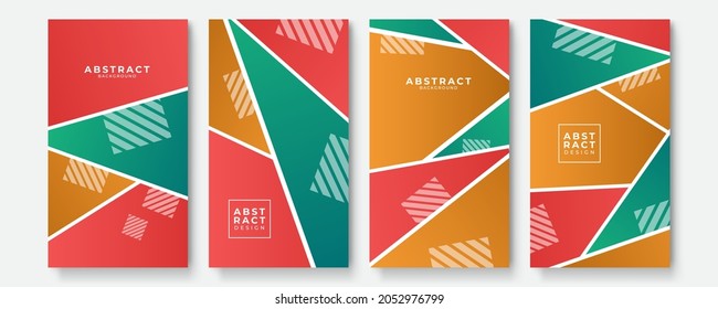 Abstract color background set for creative design