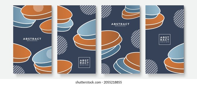 Conjunto de fondo de color abstracto para el diseño creativo