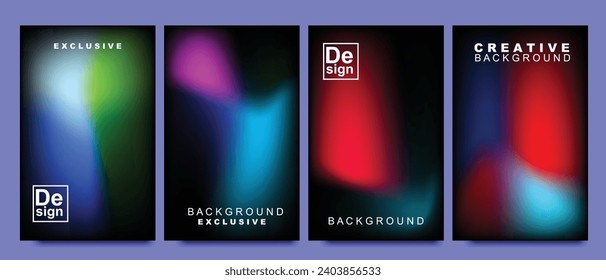 Abstract color background set and vector eps editable file 