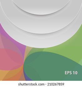 abstract color background with a special gray segment for the signature of your text