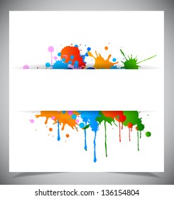 Abstract color background with splashes. Vector illustration.