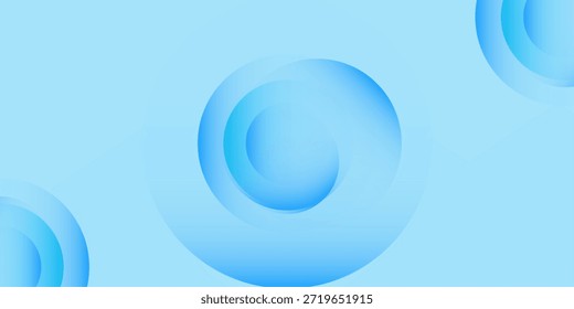 Fondo Abstractas del color, círculos azules transparentes del gradiente apilados en decoraciones azules del fondo