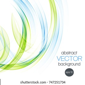Abstract color background with transparent waves