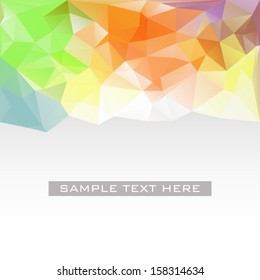 Abstract  color  background, triangle pattern , vector illustration with  space for your text