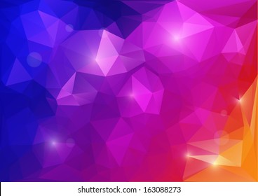 Abstract color background from triangles