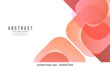 Abstract Color background, various shapes red orange on a white background  , Flat Modern design for presentation , illustration Vector EPS 10