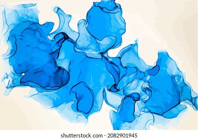 Abstract color background, vector alcohol painting, liquid ink technique
