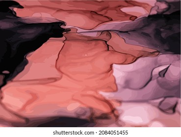Fondo de color abstracto, pintura de alcohol vectorial, fondo de técnica de tinta líquida para el diseño