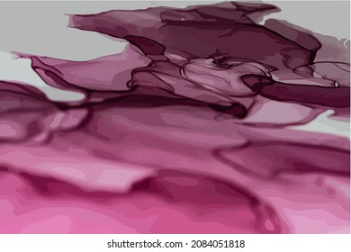 Fondo de color abstracto, pintura de alcohol vectorial, fondo de técnica de tinta líquida para el diseño