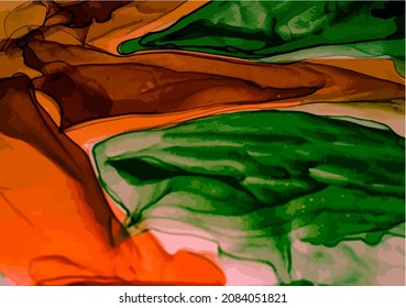 Fondo de color abstracto, pintura de alcohol vectorial, fondo de técnica de tinta líquida para el diseño