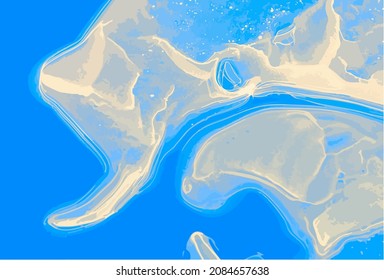 Abstract color background, vector alcohol painting, liquid ink technique backdrop for design