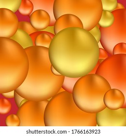 
Fondo de color abstracto. Bolas de oro vectoriales. Elemento de diseño