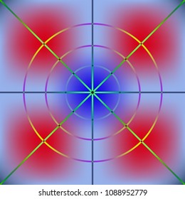 Abstract color background. Vector, round composition.