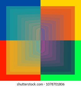 Abstract color background. Vector, square composition.