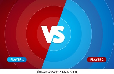 Abstract Color Background with Versus Sign Battle, Sport Challenge for Championship or Game. Vector illustration of VS Concept