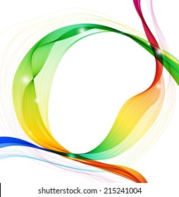 Abstract Color background with wave, illustration, VECTOR