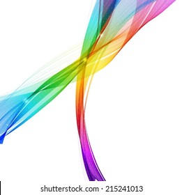 Abstract Color background with wave, illustration, VECTOR