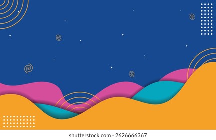 Fondo de color abstracto con ondas