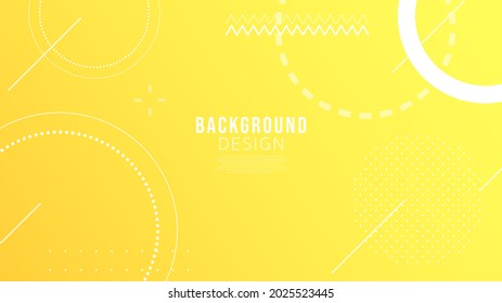 Abstract Color background, white graphics on a yellow background with copy space for text  , Flat Modern design for presentation , illustration Vector EPS 10