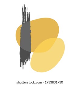 Abstract Color backgroung. Grey and yellow spots. Vector illustration for cards, shirt design, wall art decor, print, banner, flyer.