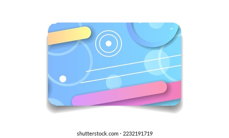 Abstract Color Bank Credit Card Template Layout Vector Design Style Isolated On White Background Concept