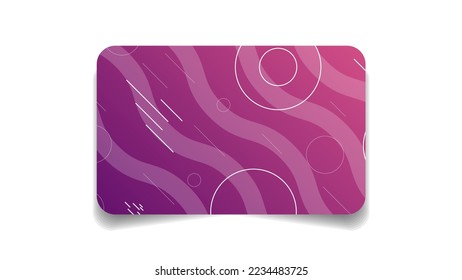 Abstract Color Bank Credit Card Template Layout Vector Design Style Isolated On White Background Concept