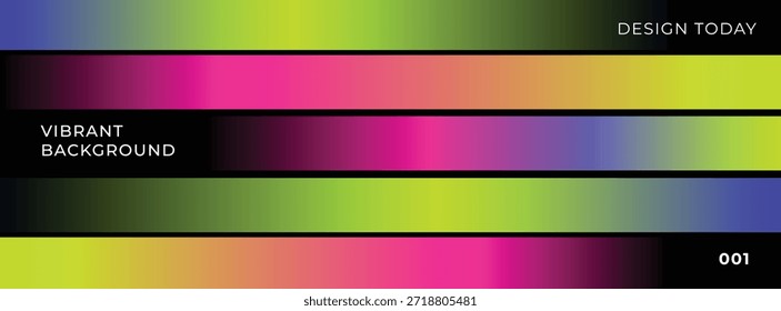 Abstract Color Bar Gradient Background with Modern Horizontal Composition