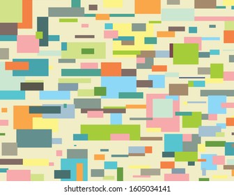 Abstract color bars vector on yellow background