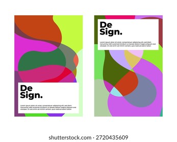 Abstract Color Block Poster with Dynamic Shapes for Modern Visual Identity