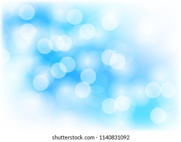 Abstract color blue light bokeh blur background