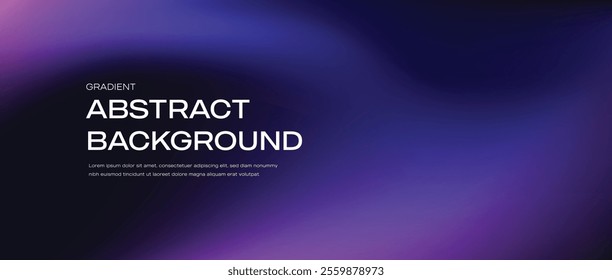 Abstract color blue purple black gradient film glowing wave background. Gradient blurred orange dark texture for web banner