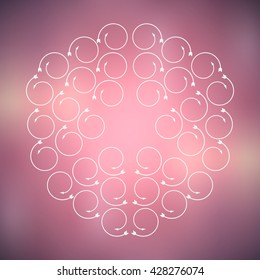 Abstract Color Blurred Background with arrow. Vector illustration