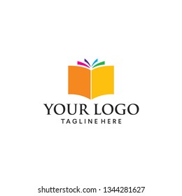 Abstract color book logo design graphic template  for your business