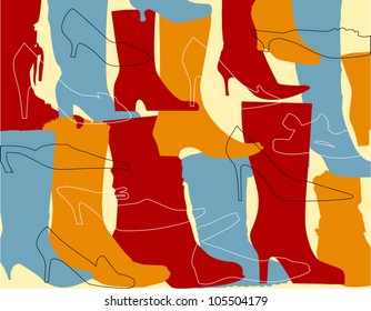 fondo de las siluetas de arranque de color abstracto