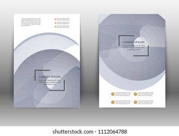 Abstract color brochure design template with geometric elements 