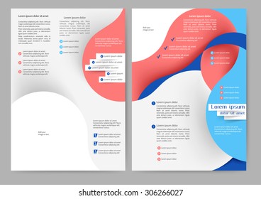 Abstract color brochure template with abstract lines and waves for your business
