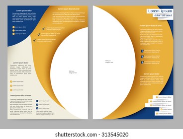 Abstract color brochure template with abstract lines and waves for your business