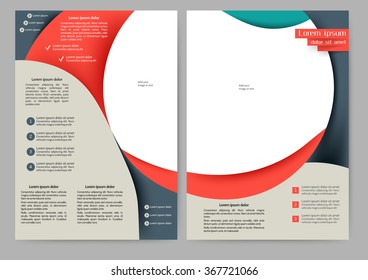 Abstract color brochure template with abstract lines and waves for your business