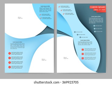 Abstract color brochure template with abstract lines and waves for your business