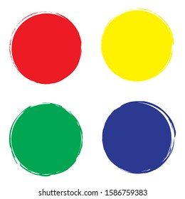 Abstract color brush circle 2