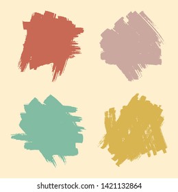 Abstract color brush stroke banners 