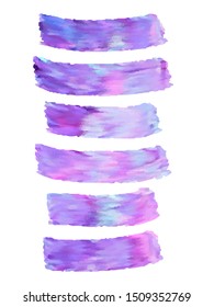 Abstract color brush strokes isolated on white, creative illustration,fashion background. Vector